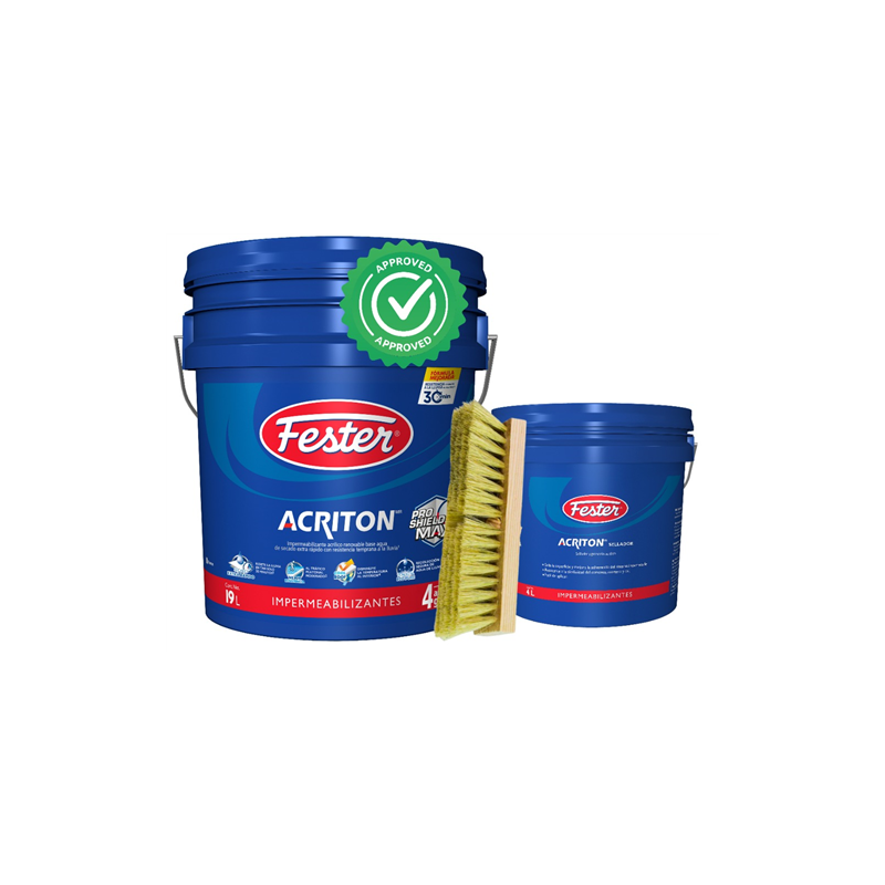 KIT ACRITON 4 AÑOS PROSHIELD MAX + SELLADOR + CEPILLO IXTLE