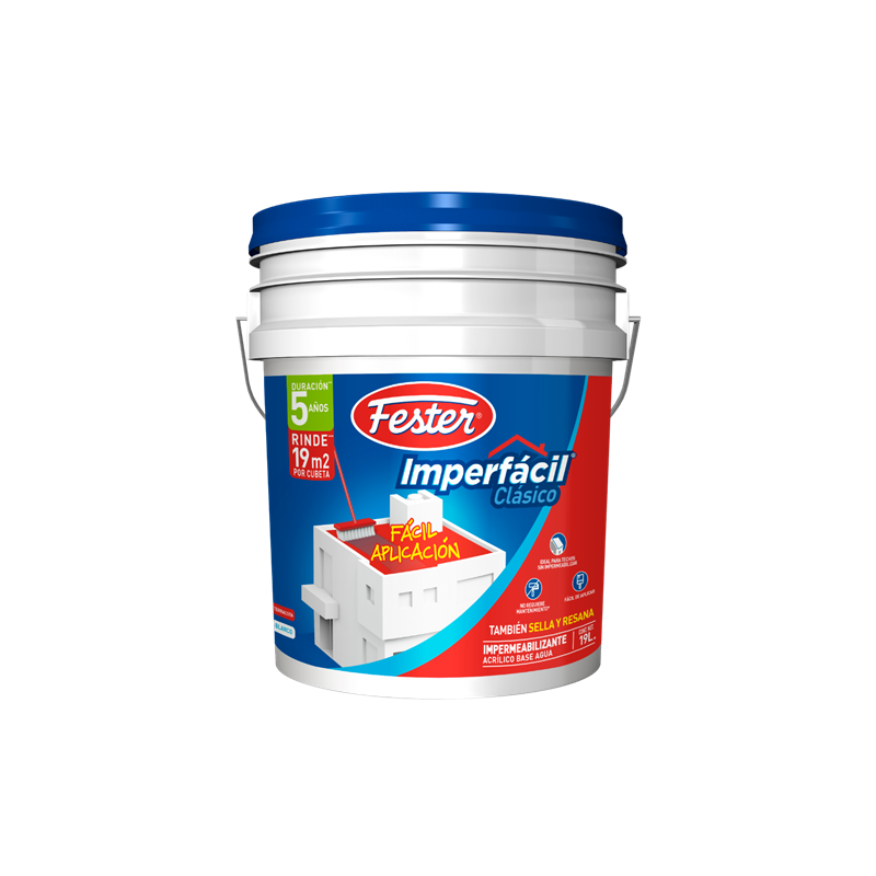 IMPERFACIL CLASICO 5 AÑOS ROJO 19 LT