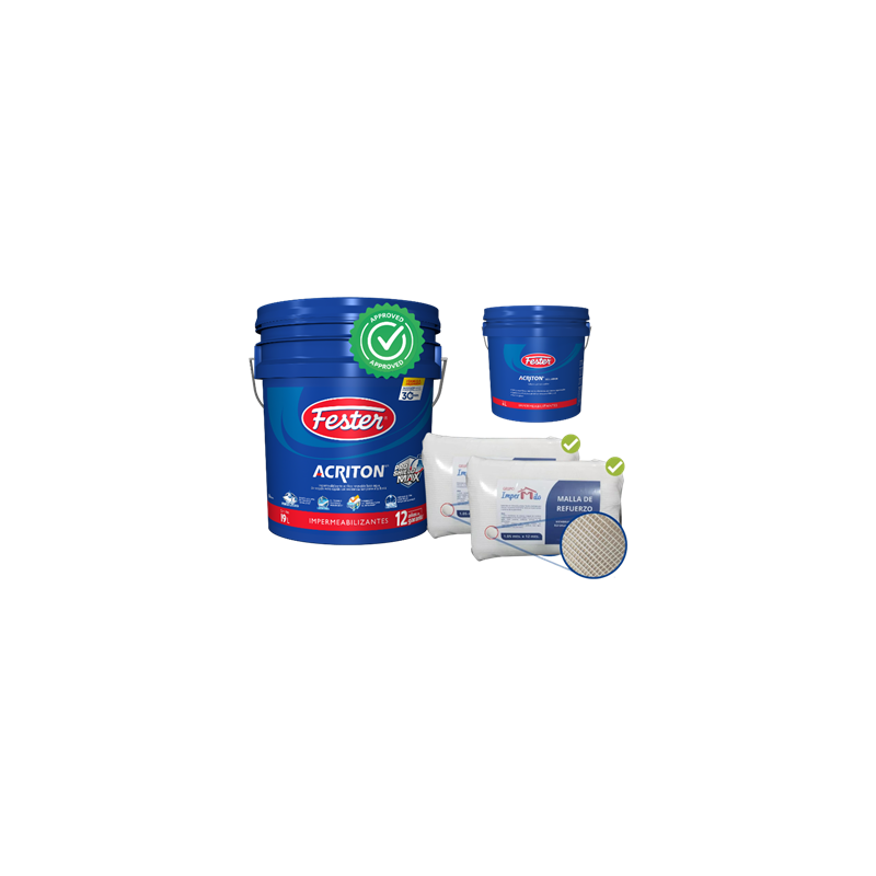 KIT PARA IMPERMEABILIZAR ACRITON 12 AÑOS PROSHIELD MAX