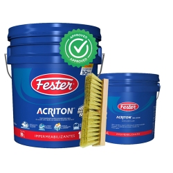 KIT PARA IMPERMEABILIZAR ACRITON 12 AÑOS + CEPILLO IXTLE